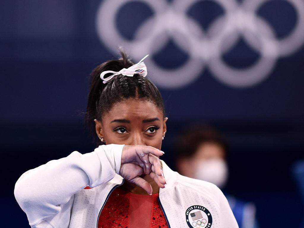 Simone Biles emotional at the Olympics