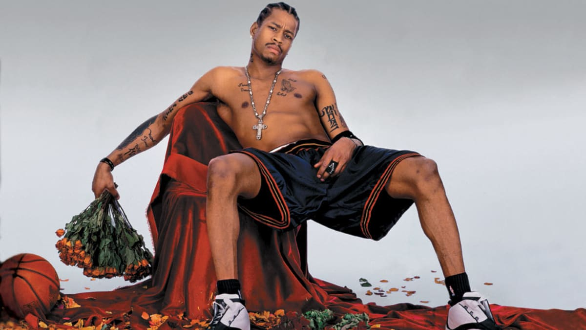 Iverson posing for Sports Illustrated