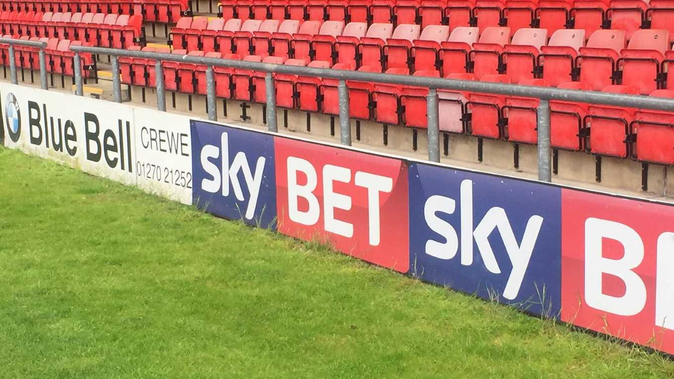 SkyBET banner at Crewe Alexandra