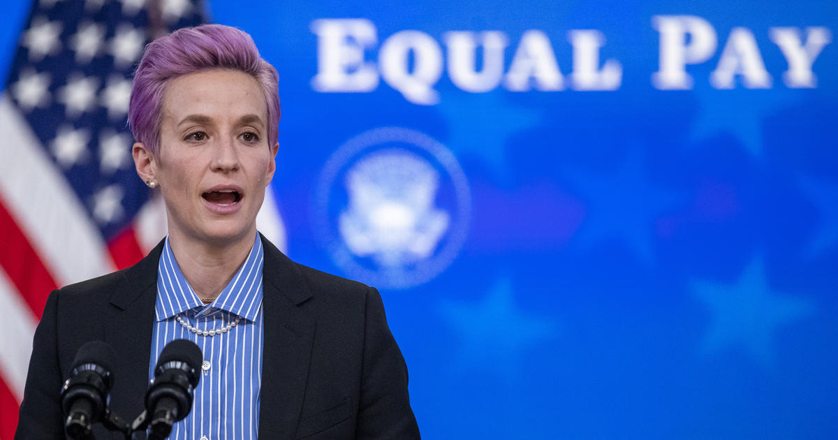 Megan Rapinoe speaking about equal pay