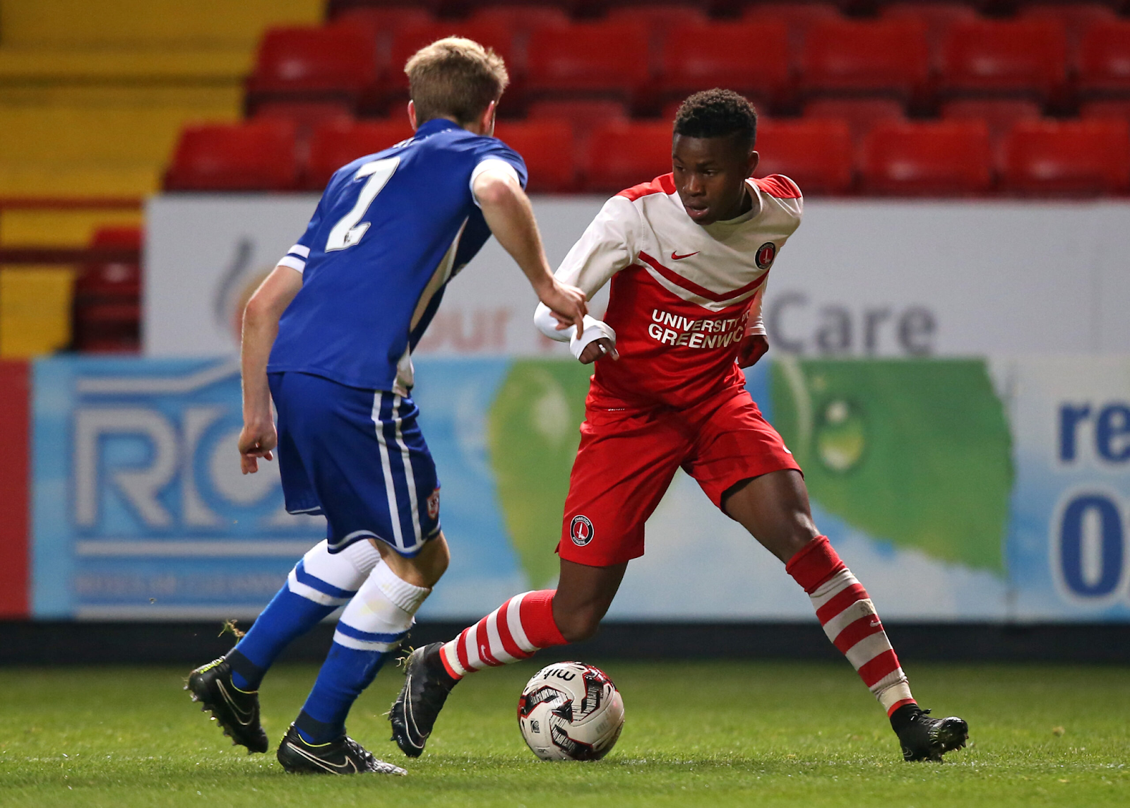 Ademola Lookman playing for Charlton FC