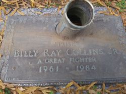 Billy Collins Jr's grave after his death
