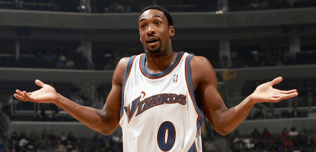 Gilbert Arenas features for the Washington Wizards