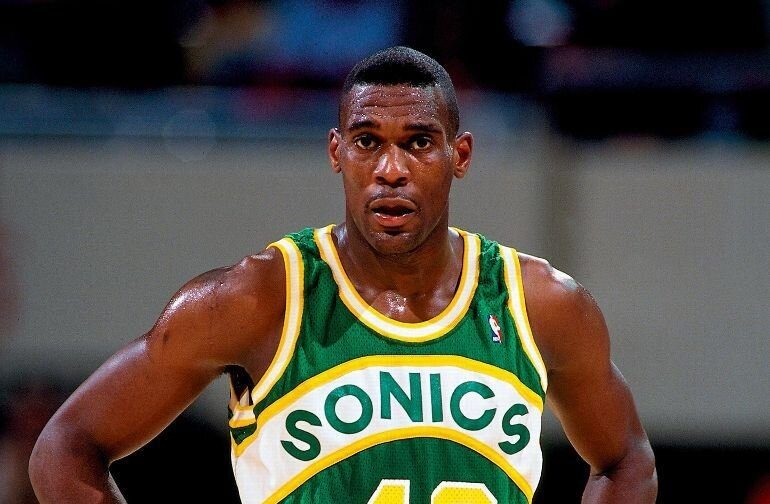 Shawn Kemp features for the Seattle Sonics