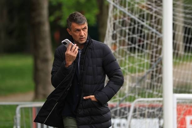 Maldini attending to a phone call during his time as Technical director of AC Milan