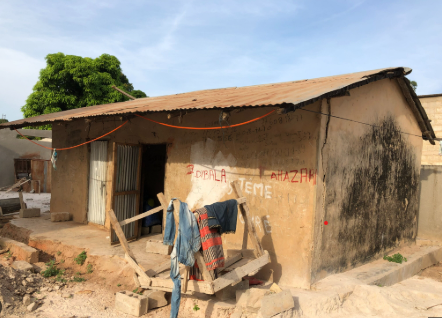 The home where Mane grew up in Bambali