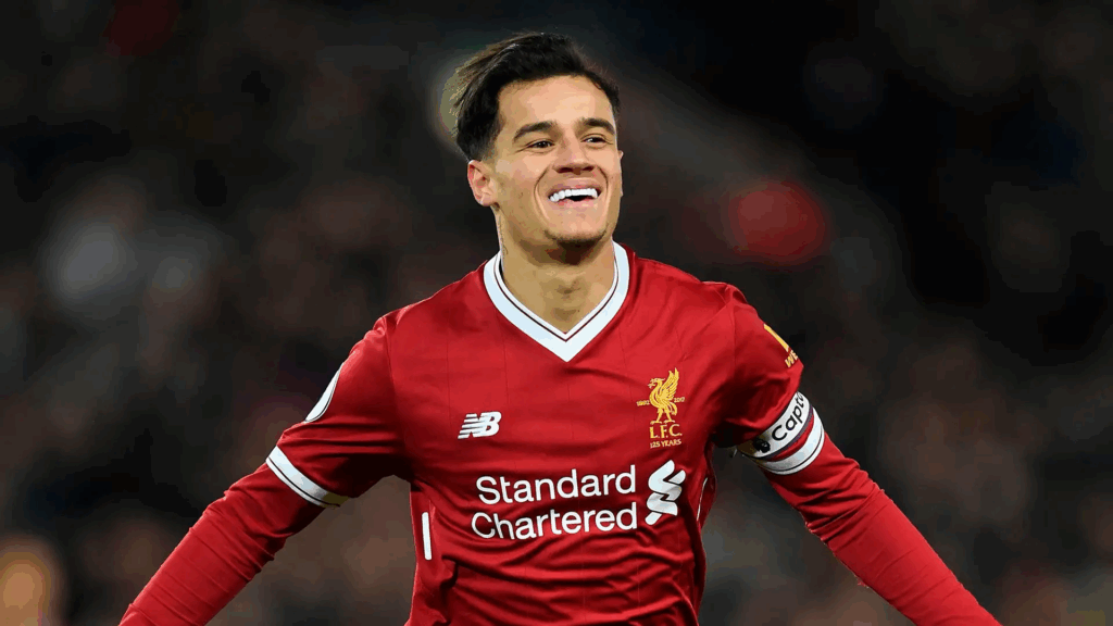 Coutinho playing for Liverpool
