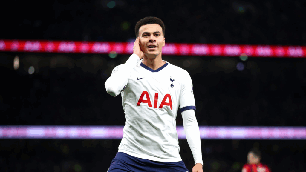 Dele Alli playing for Tottenham Hotspurs