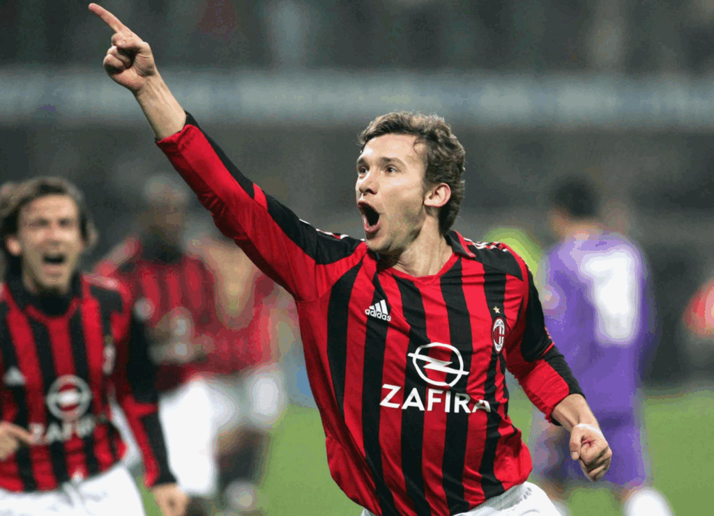 Shevchenko playing for AC Milan
