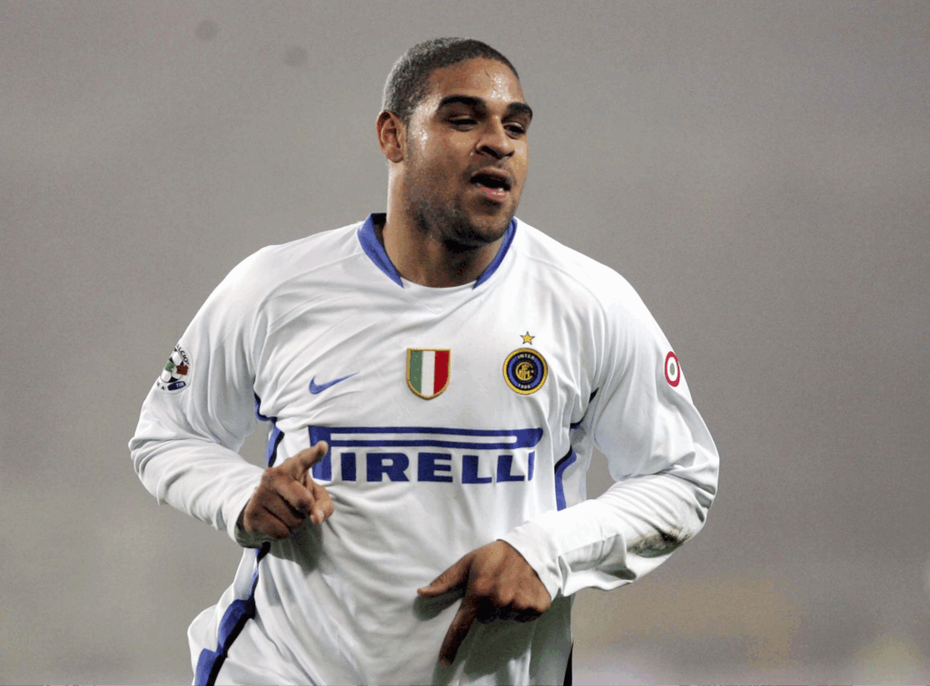 Adriano playing for  Inter Milan