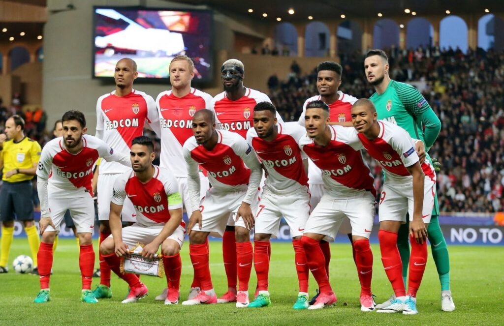 Monaco's famous 2016/2017 squad before a Champions League match