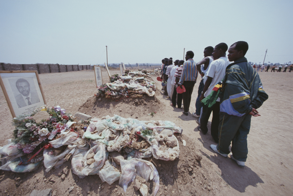 Zambians paying respects to their fallen heroes