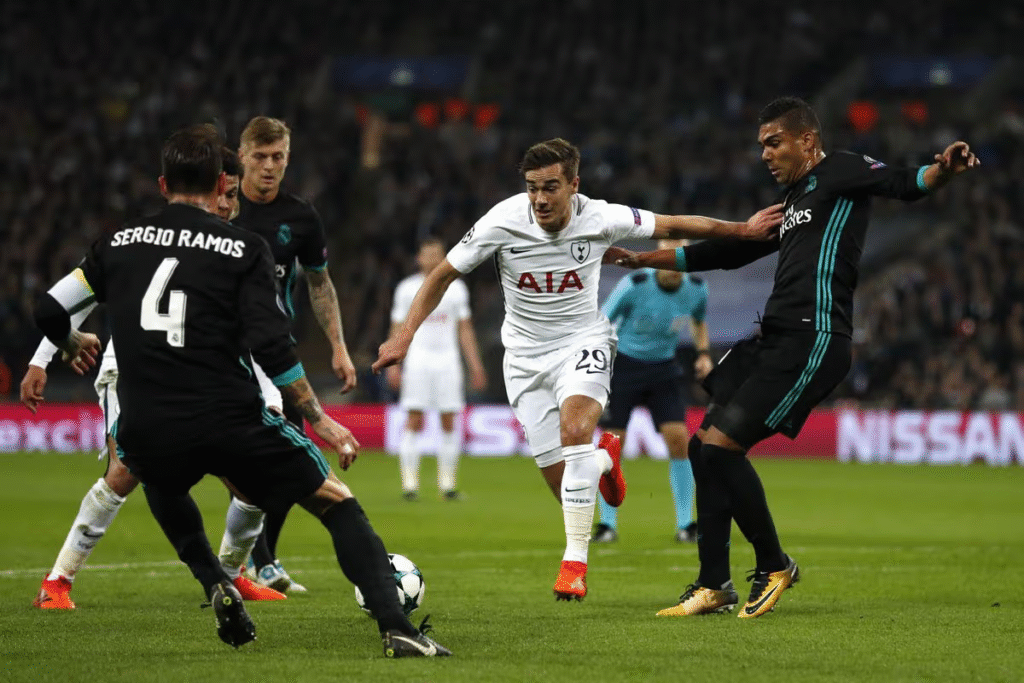 Winks during a game against Real Madrid
