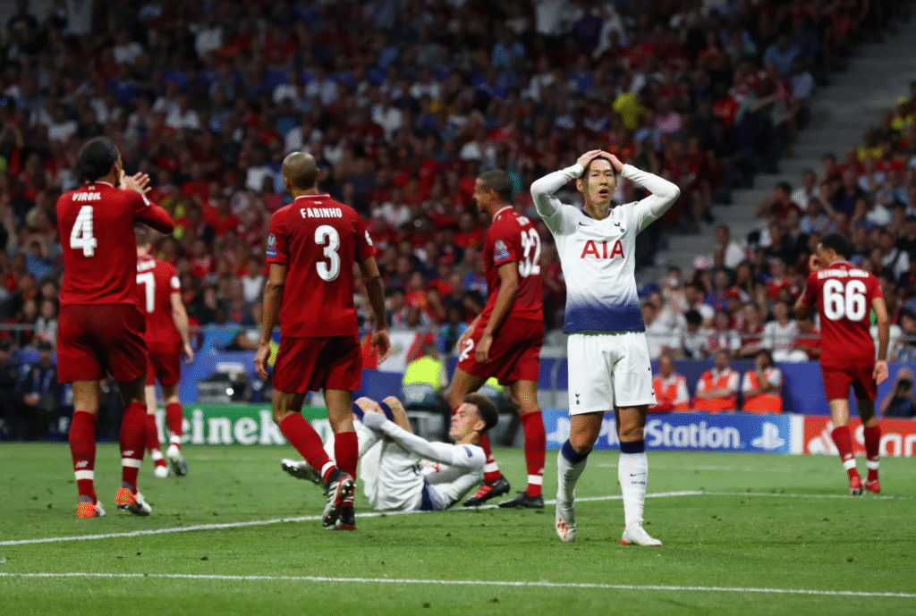 Spurs vs Liverpool during the Champions League final