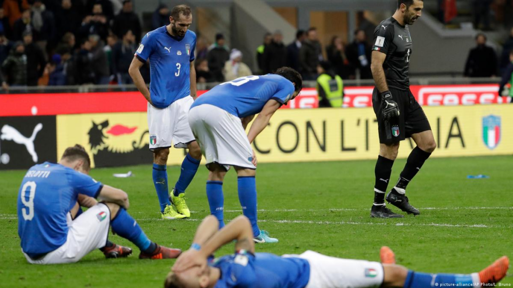 Italy players mourning a loss