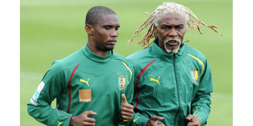 Rigobert Song and Samuel Eto'o for Cameroon