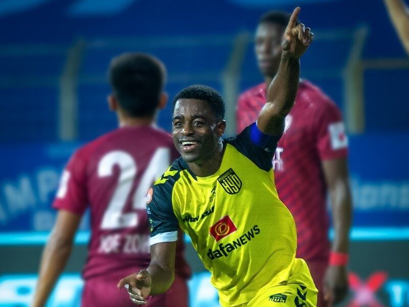 Bartholomew Ogbeche playing in the Indian Super League