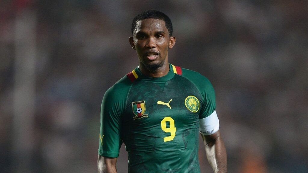 Samuel Eto'o representing Cameroon