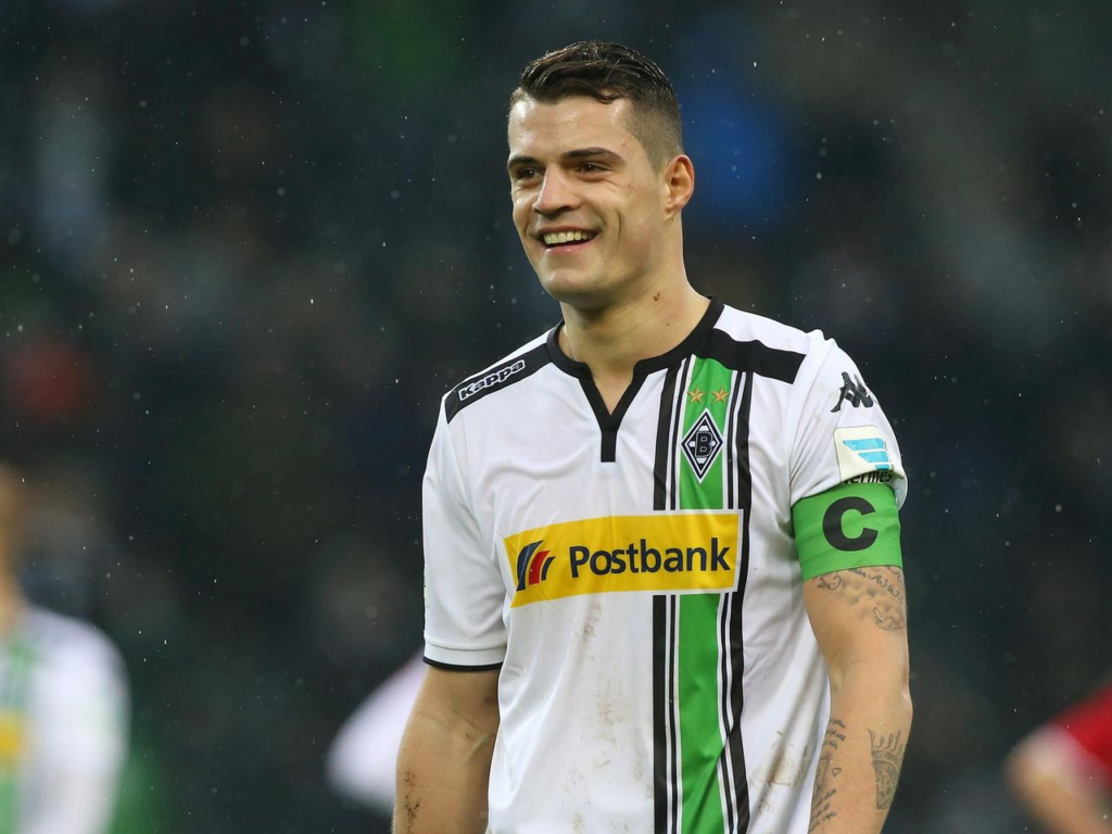 Granit Xhaka as captain of Monchengladbach