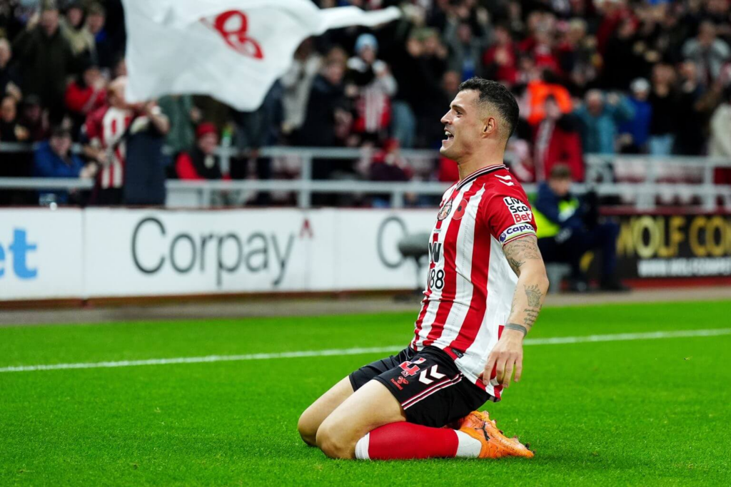 Captain of Sunderland, Granit Xhaka leading the team to a stellar finish in the 2025/2026 season.