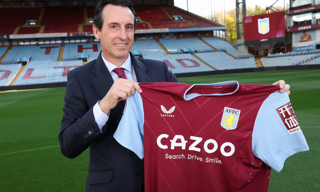 Unai Emery during his unveiling as Aston Villa manager