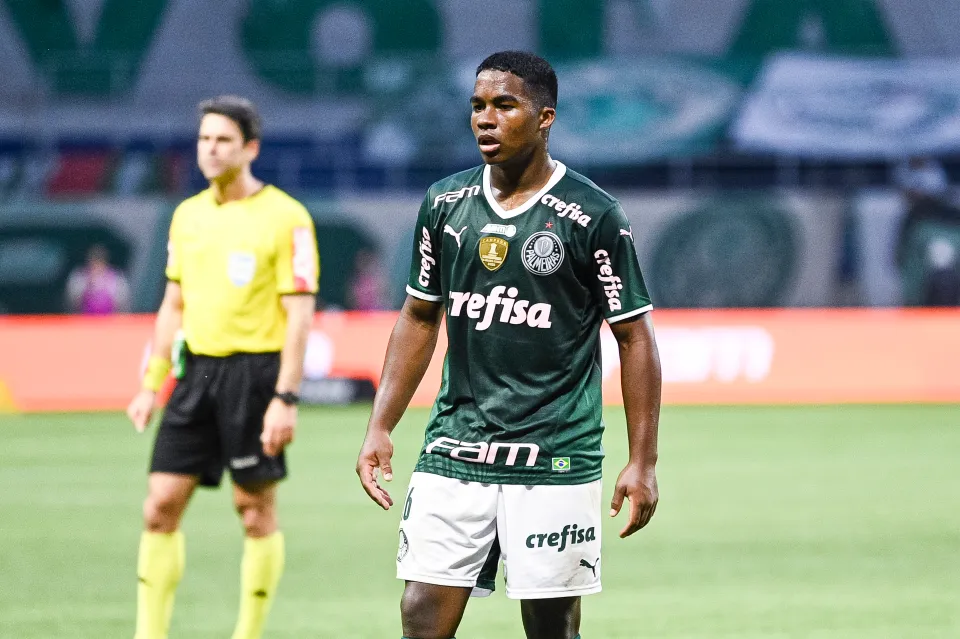 Endrick while playing for Palmeiras in Brazil
