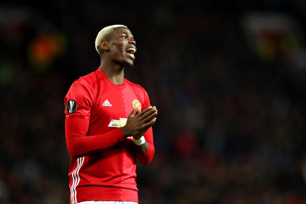 Paul Pogba in action for Manchester Unuted